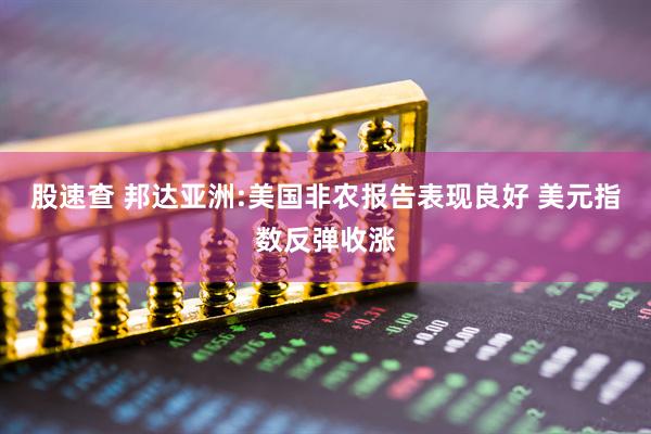 股速查 邦达亚洲:美国非农报告表现良好 美元指数反弹收涨