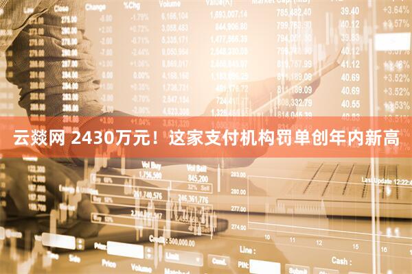 云燚网 2430万元！这家支付机构罚单创年内新高