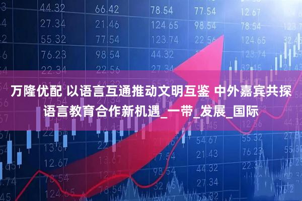 万隆优配 以语言互通推动文明互鉴 中外嘉宾共探语言教育合作新机遇_一带_发展_国际