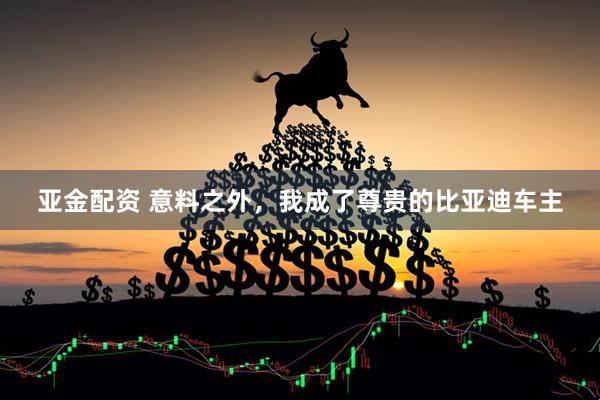 亚金配资 意料之外，我成了尊贵的比亚迪车主