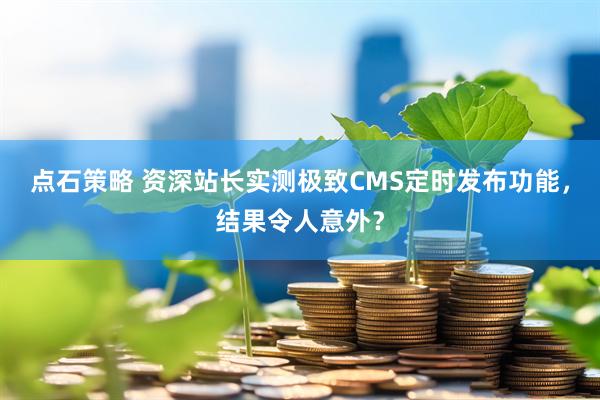 点石策略 资深站长实测极致CMS定时发布功能，结果令人意外？