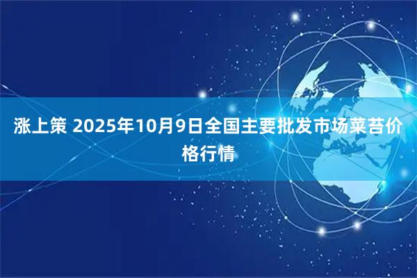 涨上策 2025年10月9日全国主要批发市场菜苔价格行情