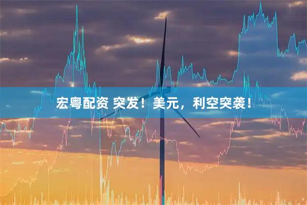 宏粤配资 突发！美元，利空突袭！